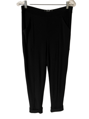 Sympli Black Straight-Leg Pants with Cuffs Size 10